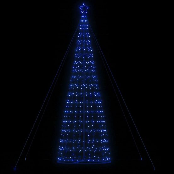 Sapin de noël géant 1534 led métal jardin intérieur bleu 503 cm