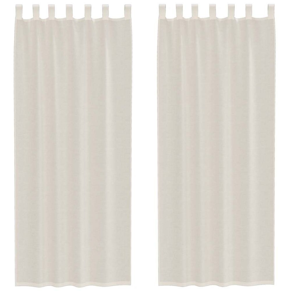 Rideaux en voile avec passants 2 pcs crème