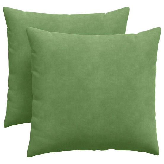 Coussins de canapé 2 pcs vert clair 45 x 45 cm