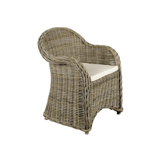 Fauteuil gris en poelet arthur