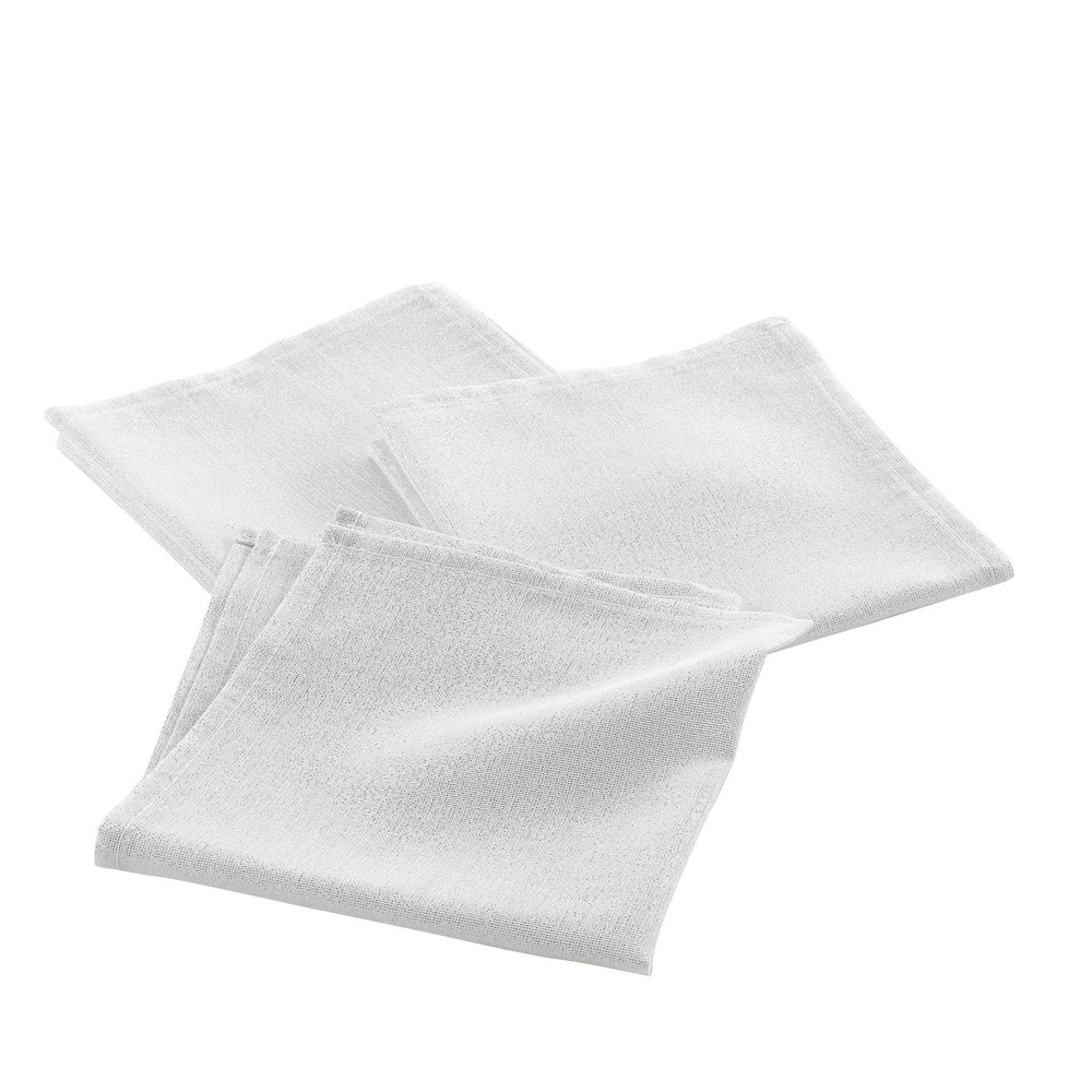 Lot de 3 serviettes de table silvery