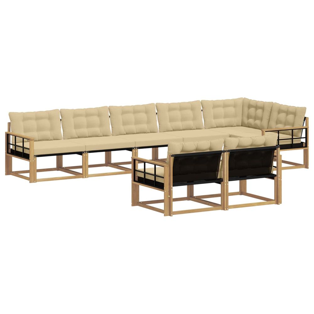Ensemble de canapés d'extérieur 8 pc blanc et beige