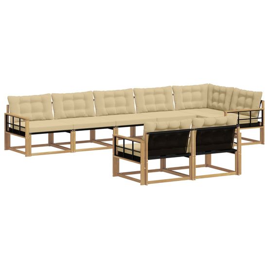 Ensemble de canapés d'extérieur 8 pc blanc et beige