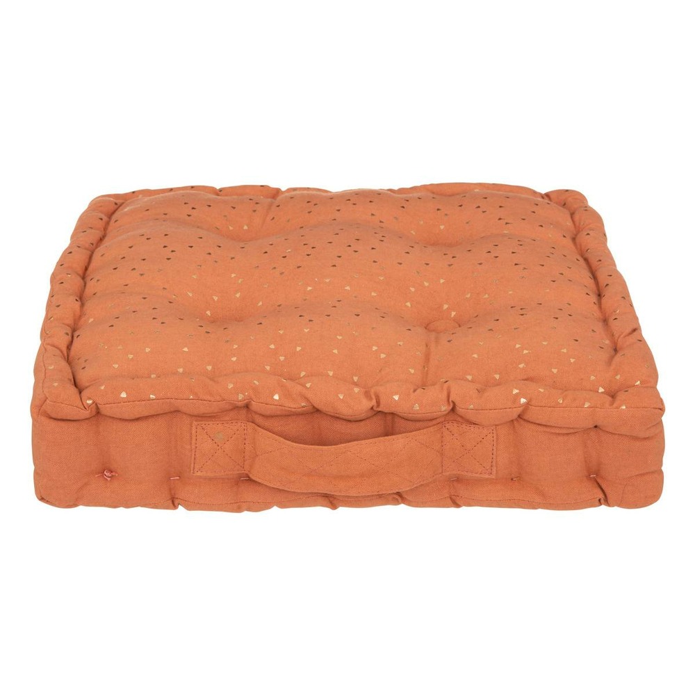 Coussin de sol enfant berlingot - coton - rose terracotta - 40x40 cm
