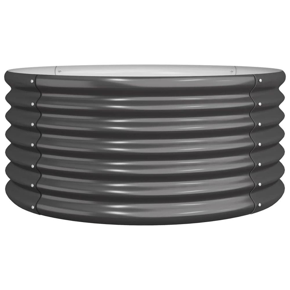 Jardinière d'extérieur acier galvanisé 80x80x36 cm anthracite