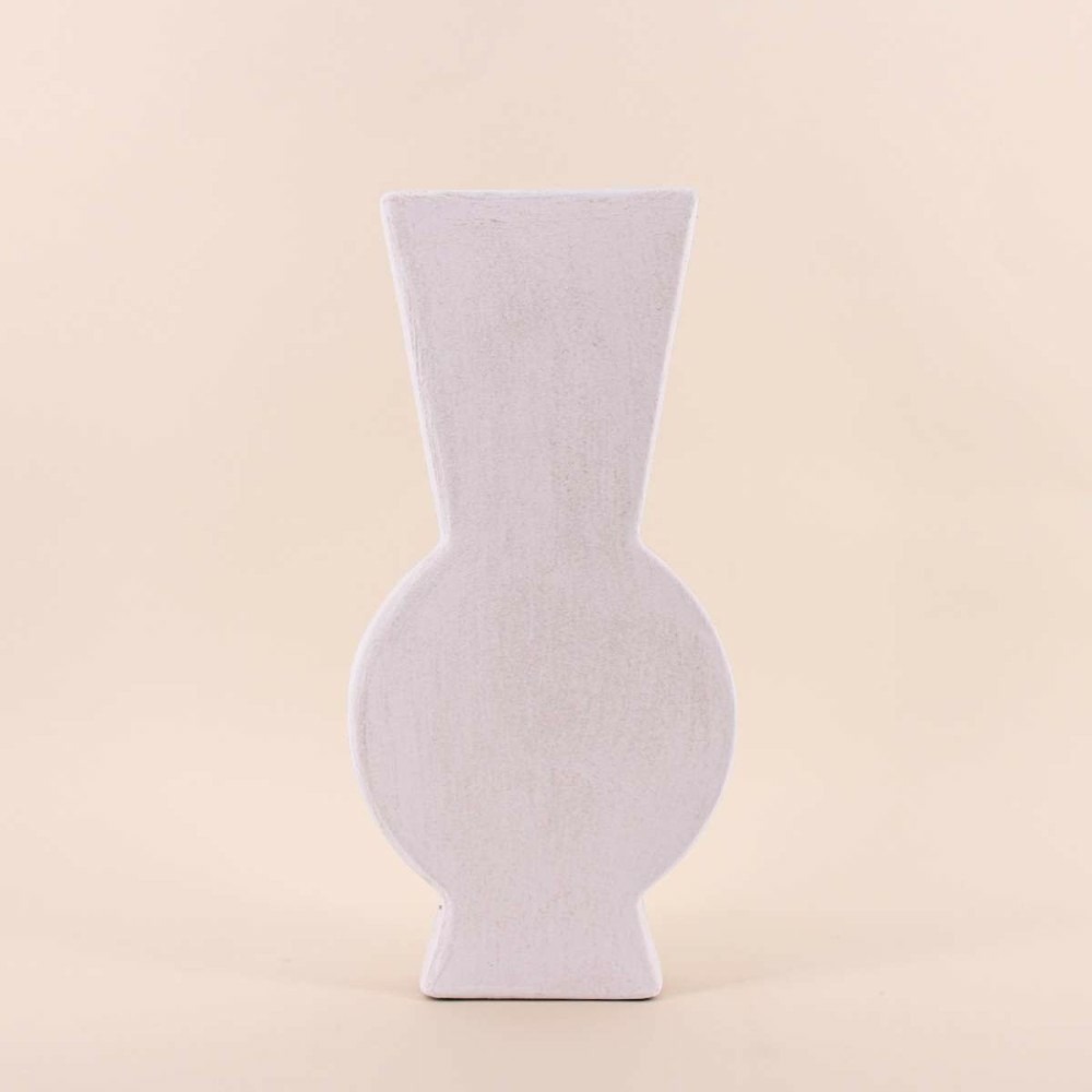Vase design géométrique en grès 38cm