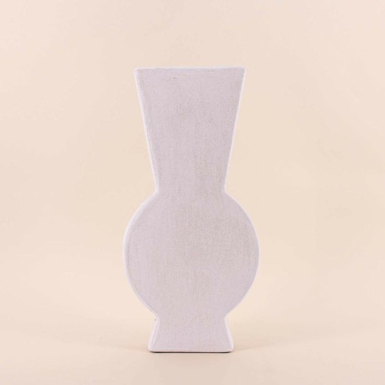 Vase design géométrique en grès 38cm