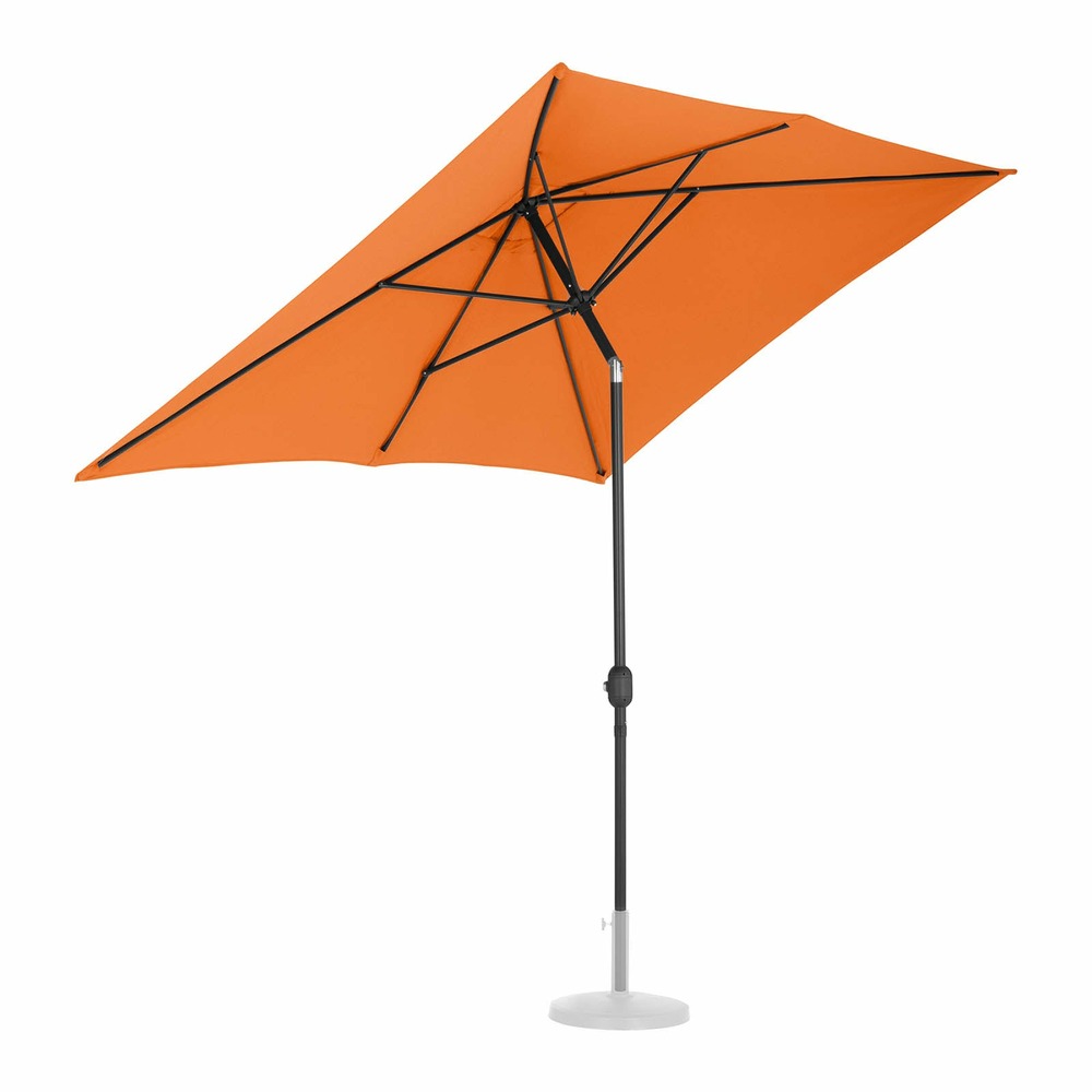 Grand parasol de jardin rectangulaire 200 x 300 cm inclinable orange