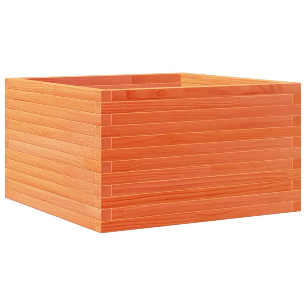 Jardinière d'extérieur cire marron 80x80x45,5 cm bois de pin massif