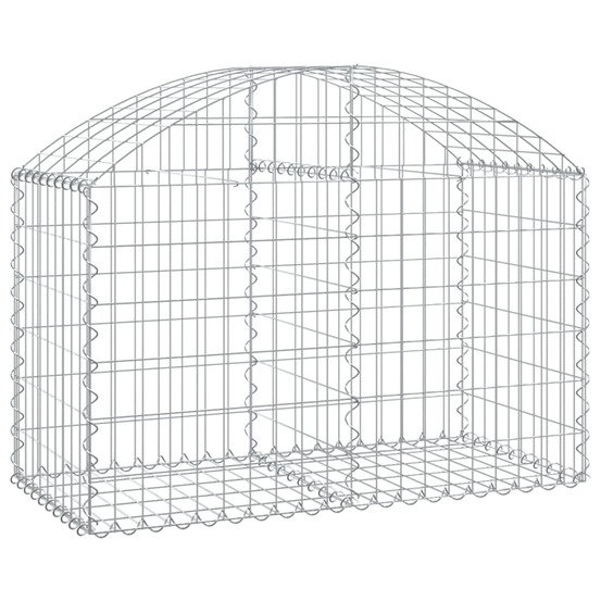 Panier de gabions arqué 100x50x60/80 cm fer galvanisé