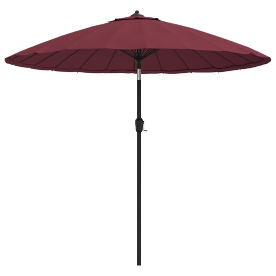 Parasol d'extérieur avec mât en aluminium 270 cm bordeaux