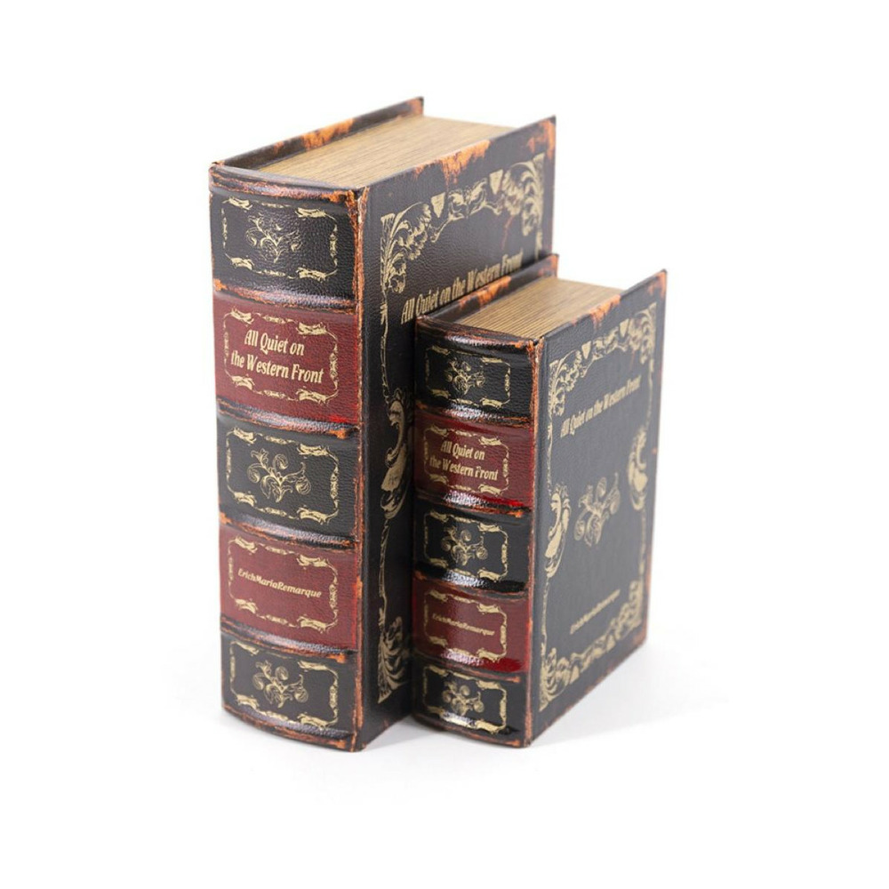 Livre western front carton similicuir carton noir - décoration d'autrefois