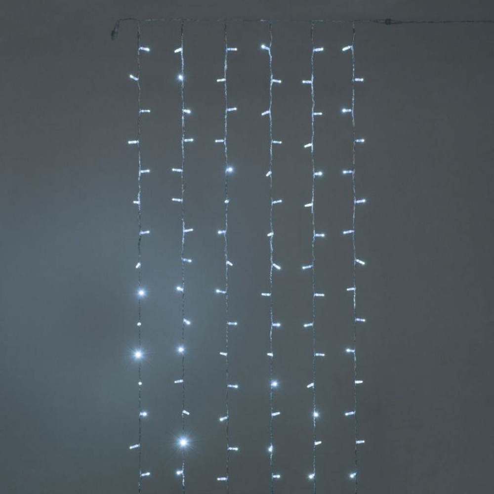 Rideau lumineux extérieur h3m x l1m 144 maxiled blanc froid prolongeable 24v professionnel lotti