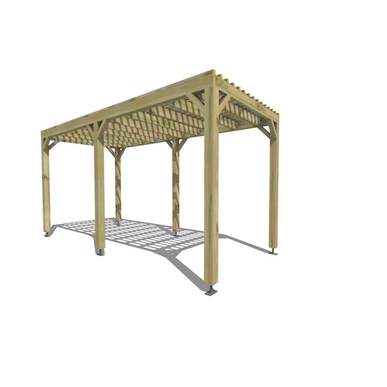 Pergola bois • 2m x 5m • indépendante • sens largeur • lattage bois • livraison comprise