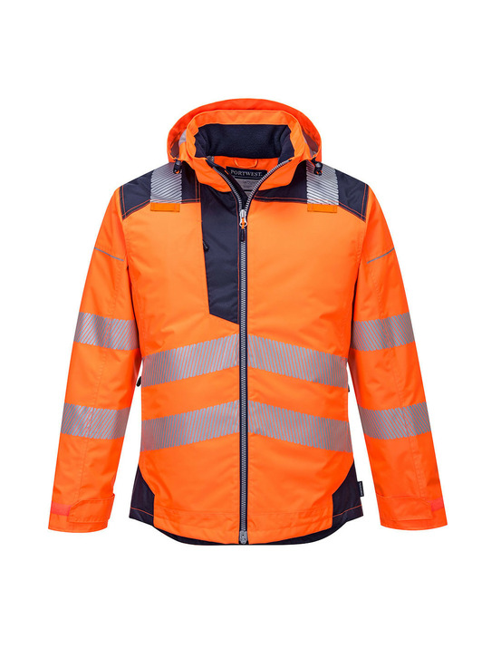 Parka hv pw3 couleur : orange/marine taille xl - portwest