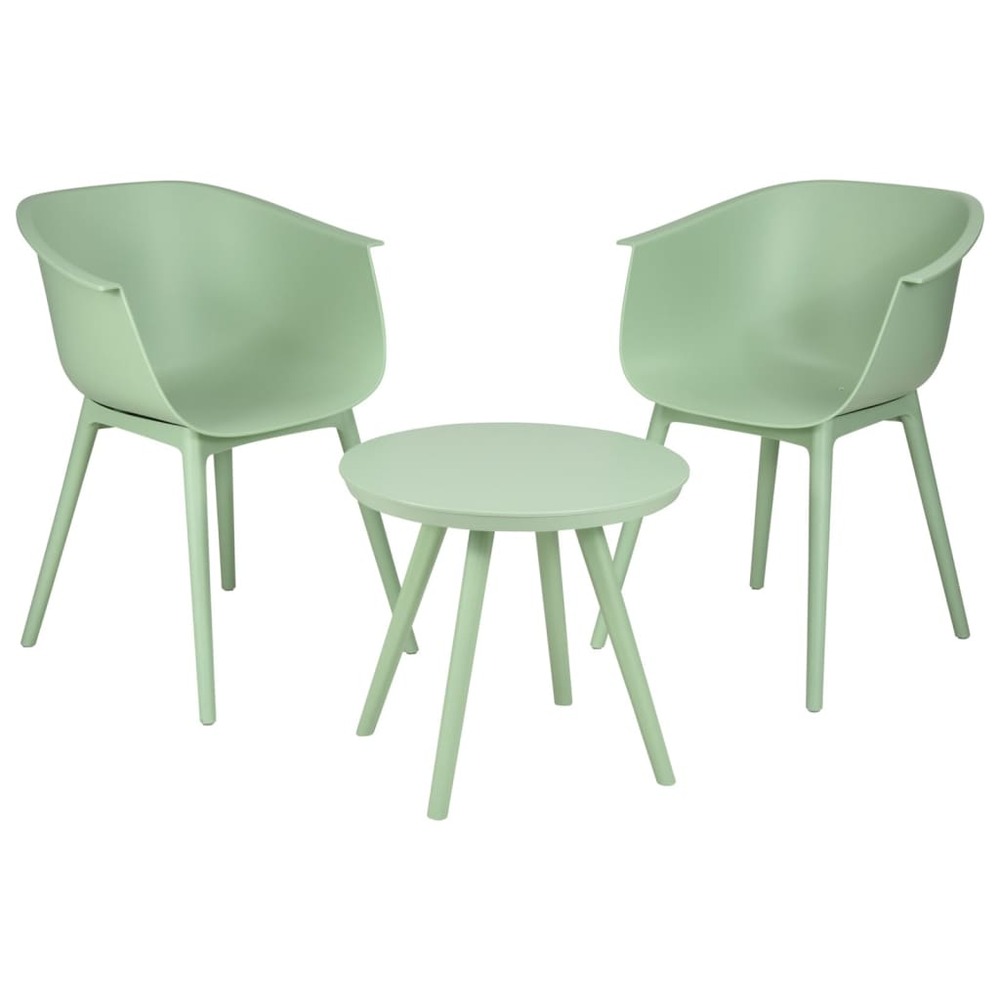 Ensemble de meubles de patio 3 pcs pp vert