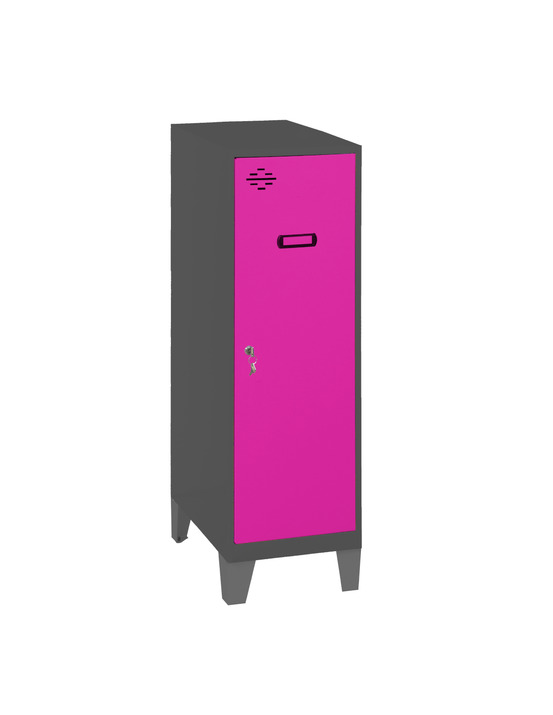 Casier-armoire simonlocker dism.mini + ban. 915x300x500+pies an/r antracite/rose 1015x300x500 - simonrack