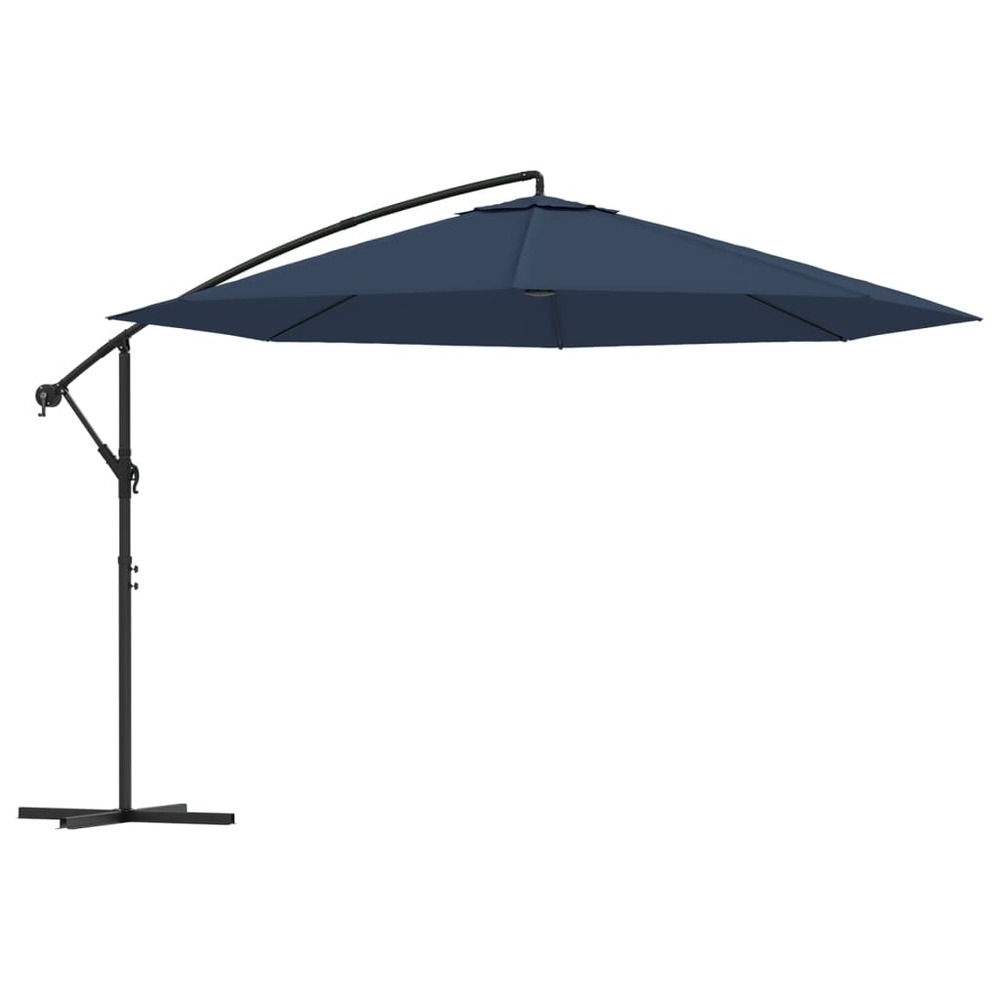 Parasol meuble de jardin en porte-à-faux 3,5 m bleu