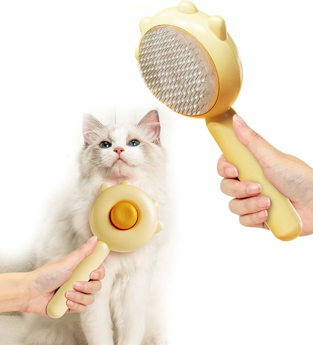 Brosse pour animaux de compagnie bouton de nettoyage