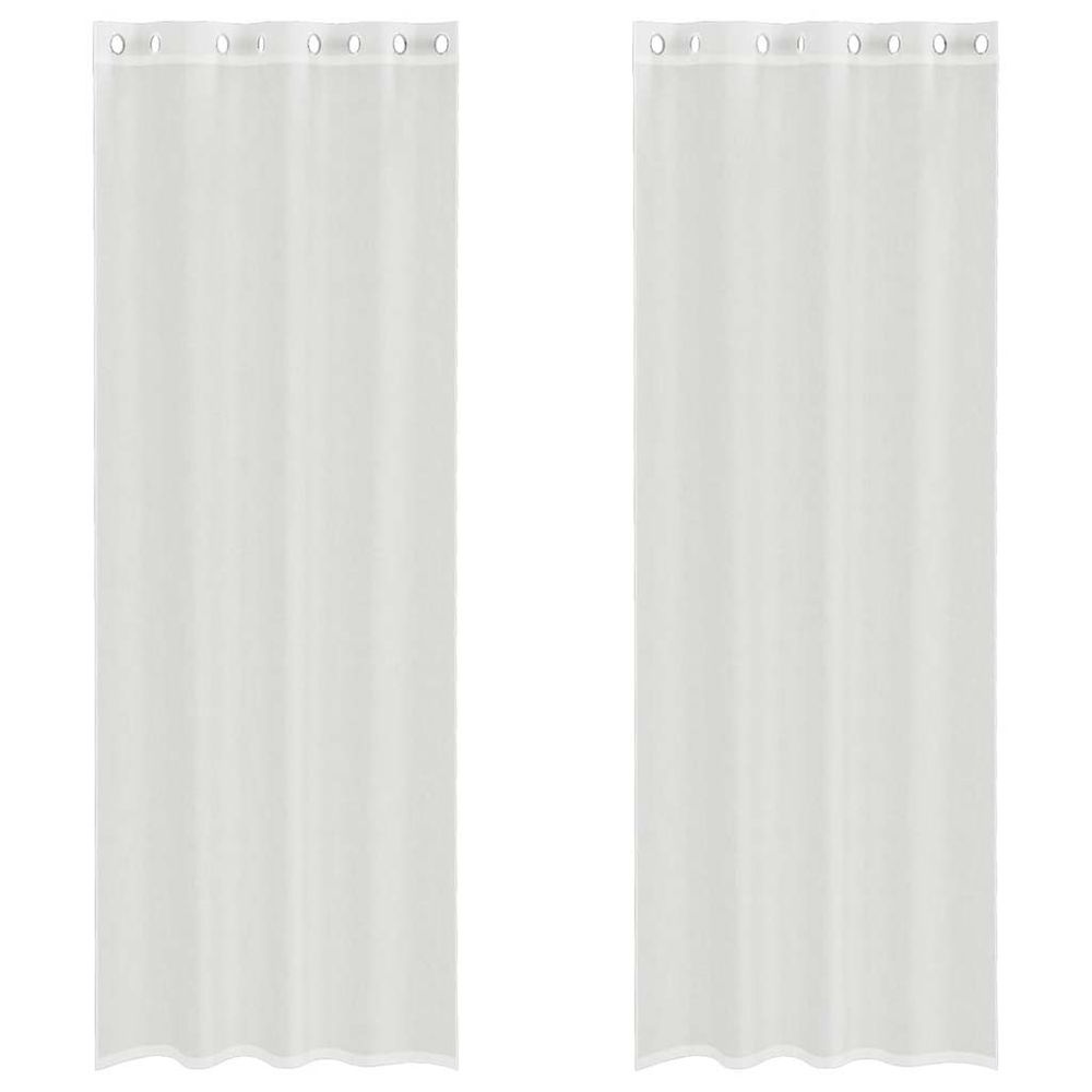 Rideaux en voile avec œillets 2 pcs blanc