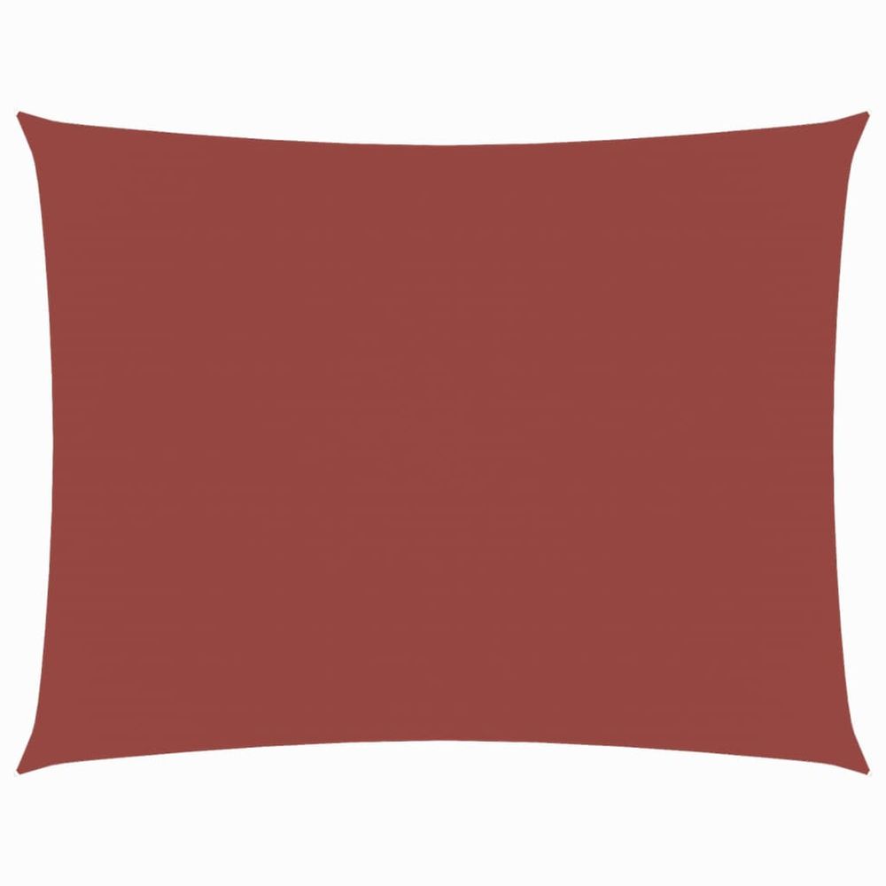 Voile de parasol tissu oxford rectangulaire 4x5 m terre cuite