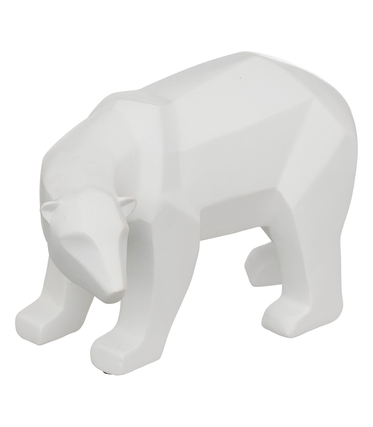 Déco de noël ours blanc origami en résine 26.5 x 16.5 x h 17.5 cm