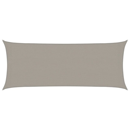 Voile d'ombrage 160 g/m² rectangulaire gris clair 2x5 m pehd