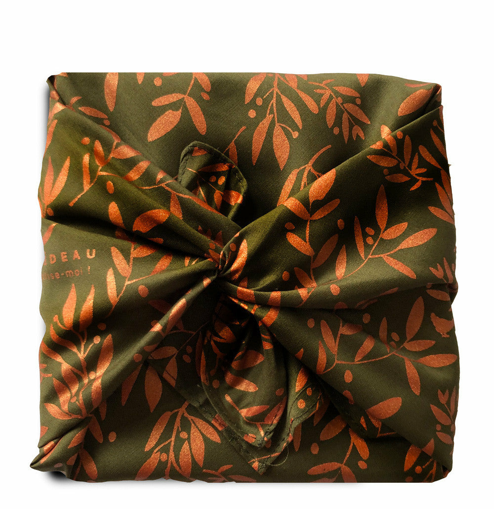 Collection monochrome matte 100% cotton : jardin de gui (taille s) 35x35 cm