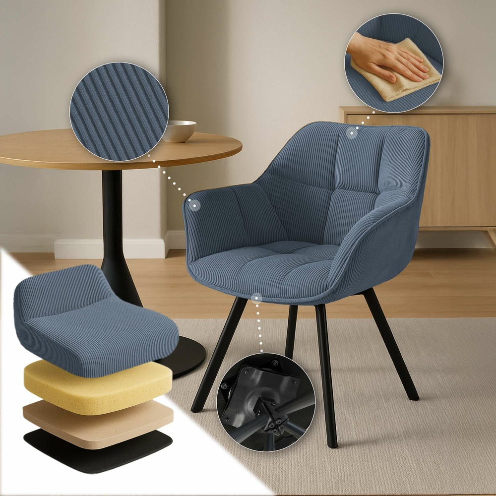 Chaise de salle à manger jordi cord