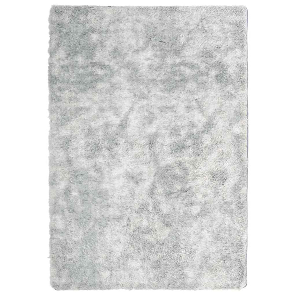 Tapis shaggy à poils longs navarra gris argenté 120x170 cm