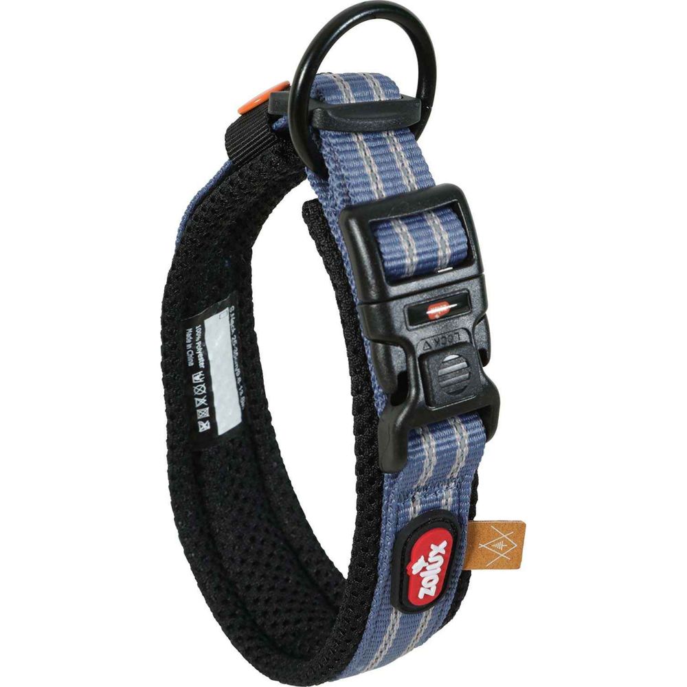 Collier souple en tissu bivouak 25 à 35 cm 20 mm bleu