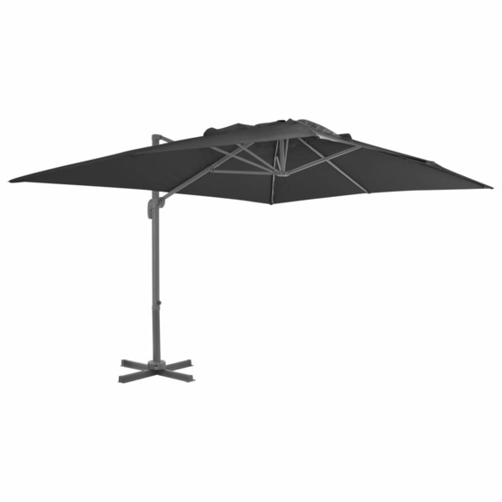 Parasol de jardin avec base portable anthracite