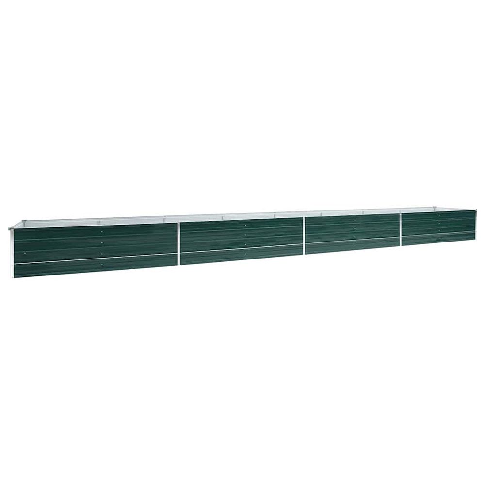 Lit surélevé de jardin acier galvanisé 600x80x45 cm vert