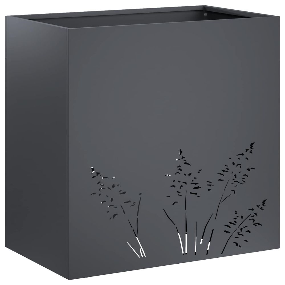 Cache-pot de jardin anthracite 50 x 30 x 49 cm