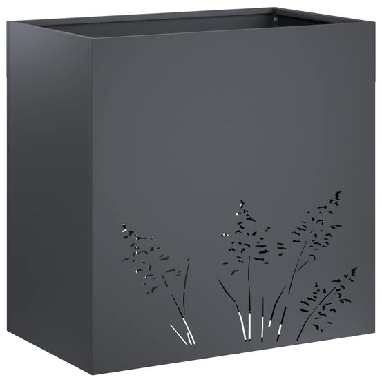 Cache-pot de jardin anthracite 50 x 30 x 49 cm