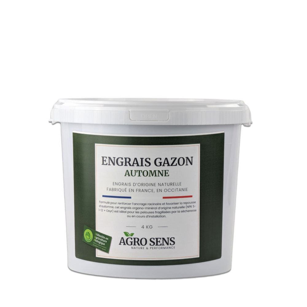 Engrais gazon spécial automne - agro sens - seau 4 kg