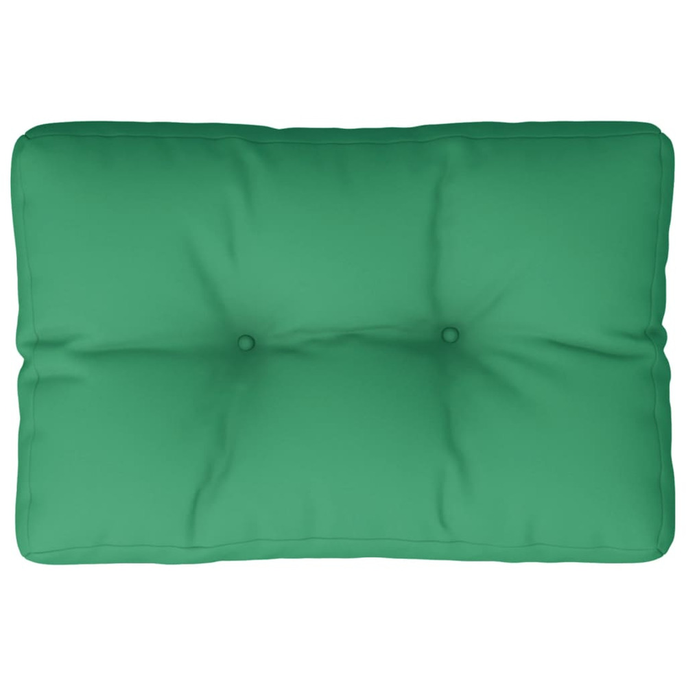 Coussin de palette vert 60x40x12 cm tissu