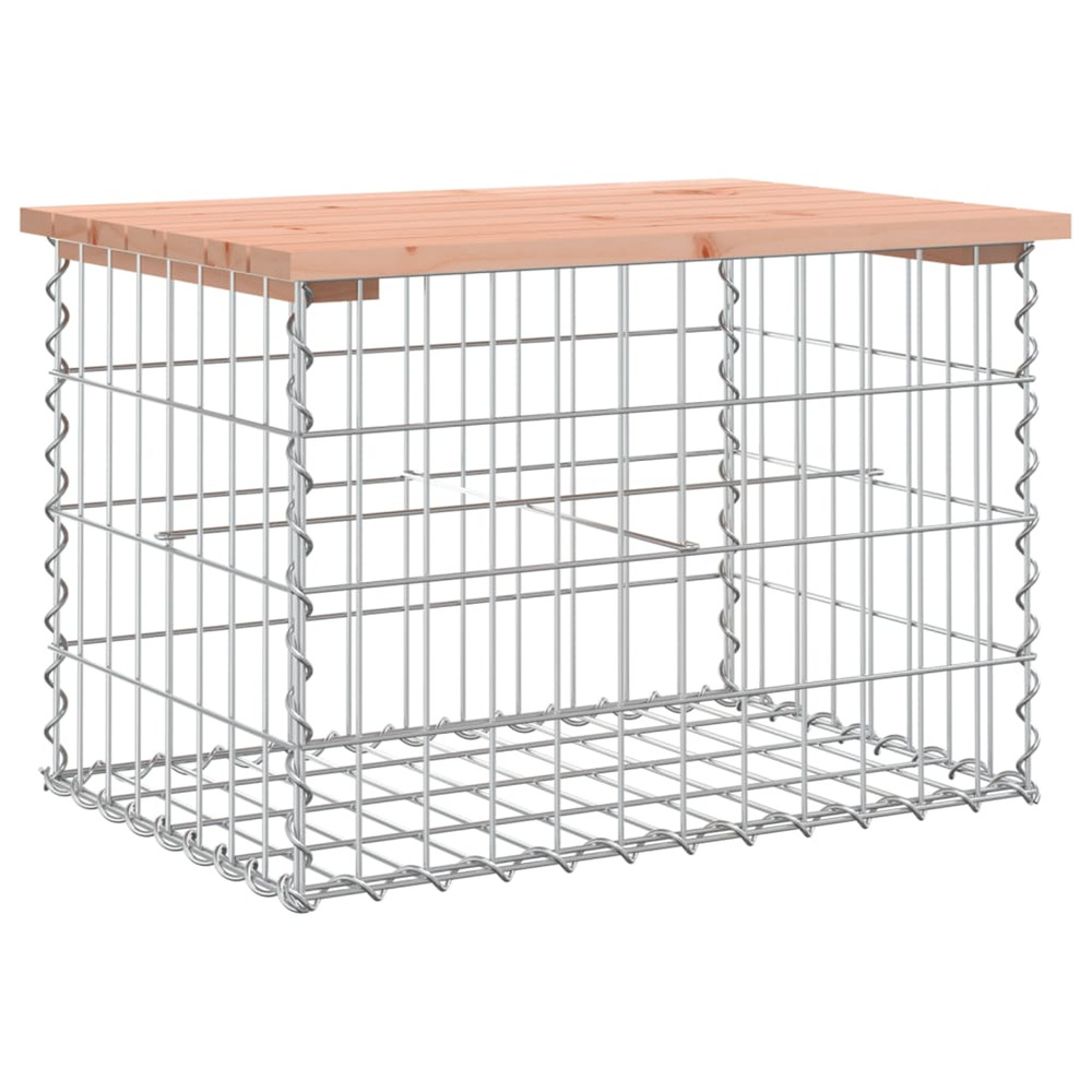 Banc de jardin design gabion 63x44x42 cm bois massif de douglas
