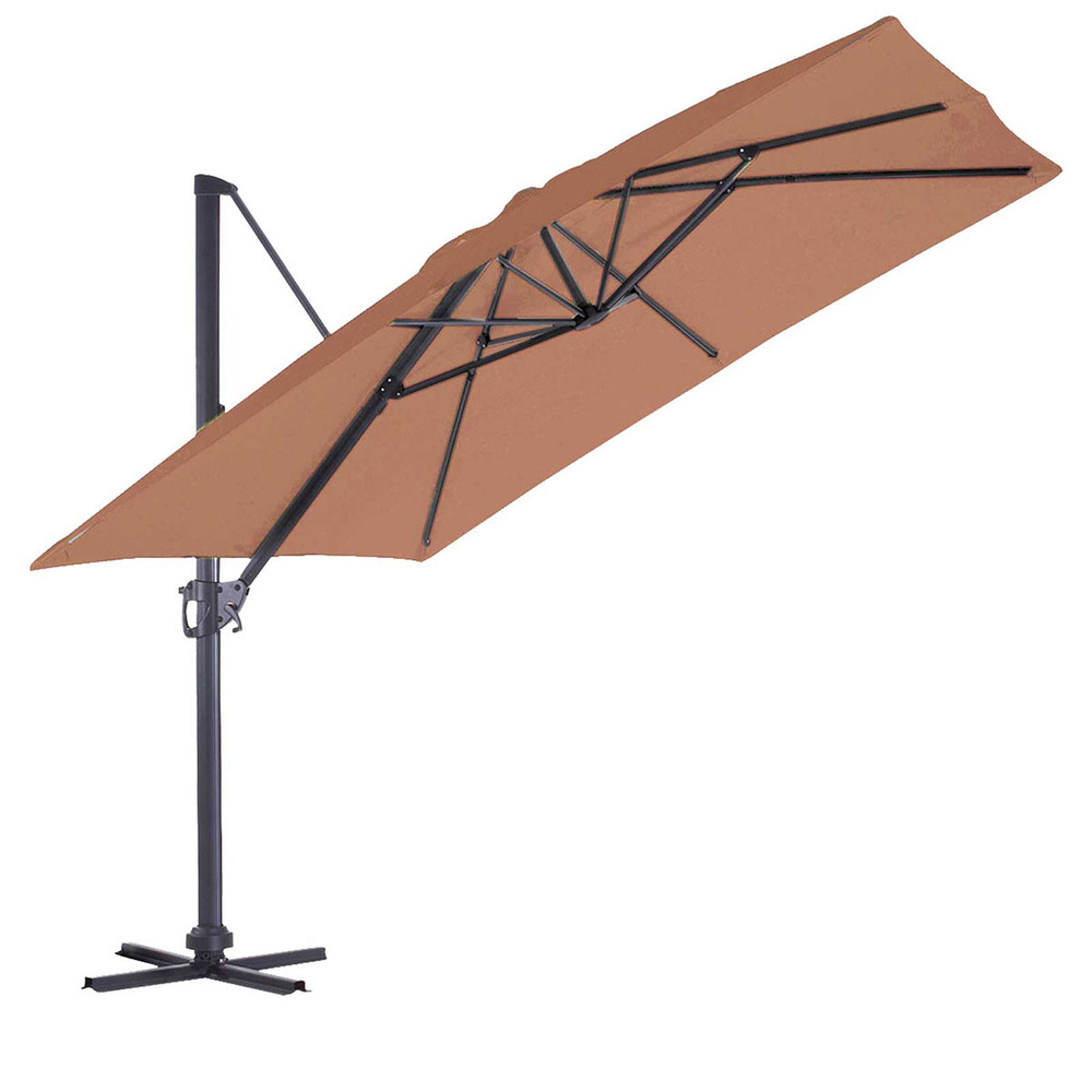 Imagin' - parasol en aluminium à pied déporté de 3 x 3 m