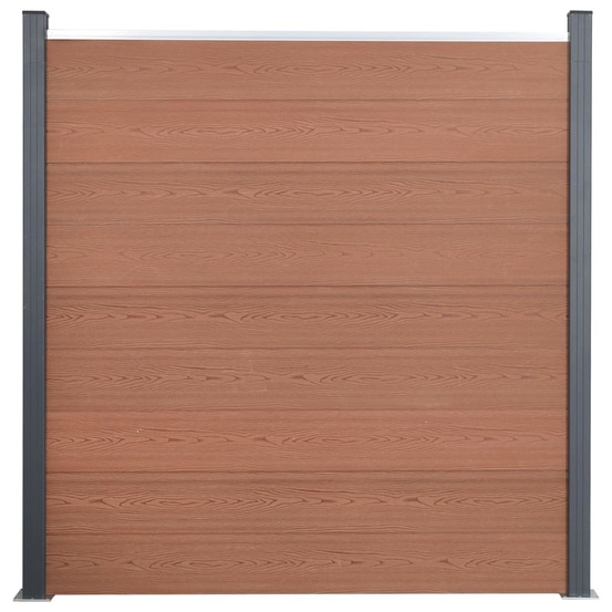 Ensemble de panneaux de clôture marron 180x186 cm wpc
