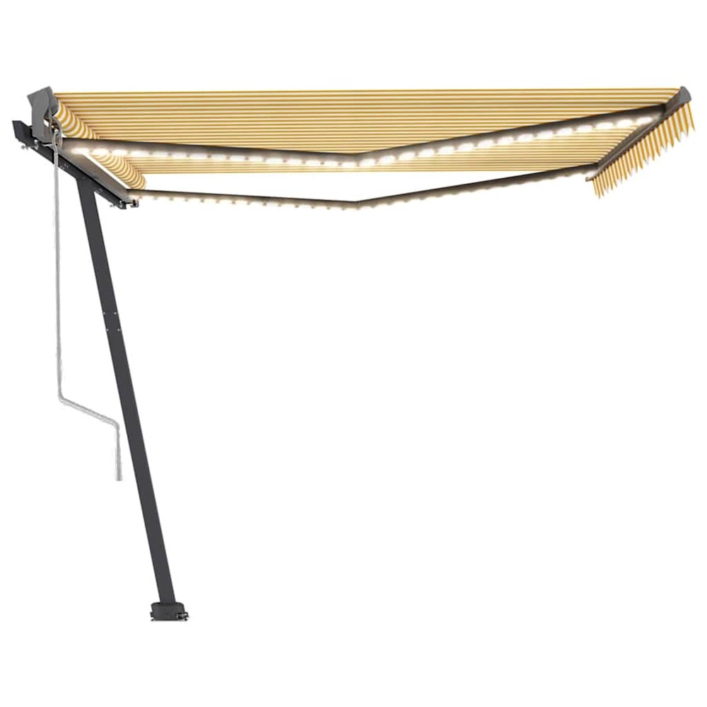 Auvent automatique capteur de vent/led 400x300cm jaune et blanc