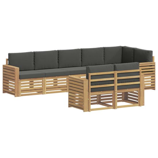 Ensemble de canapés d'extérieur 8 pc blanc et anthracite