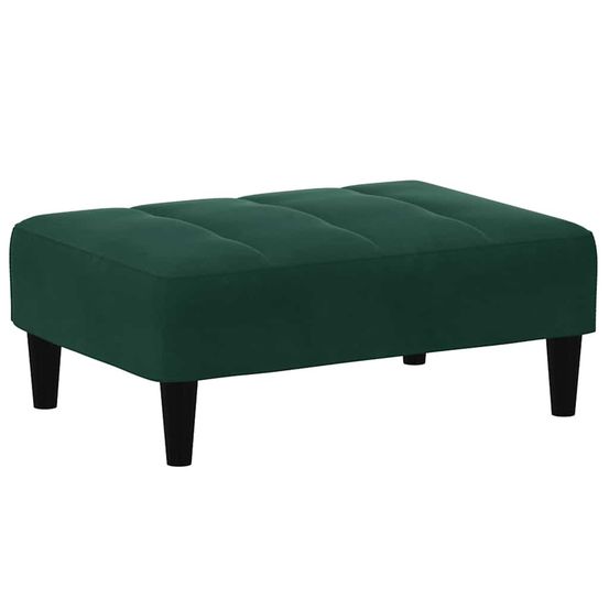 Repose-pied vert foncé 77x55x31 cm velours