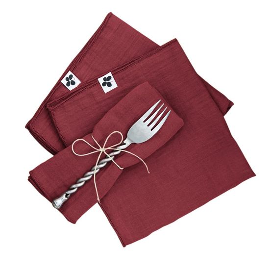3 serviettes de table gaia