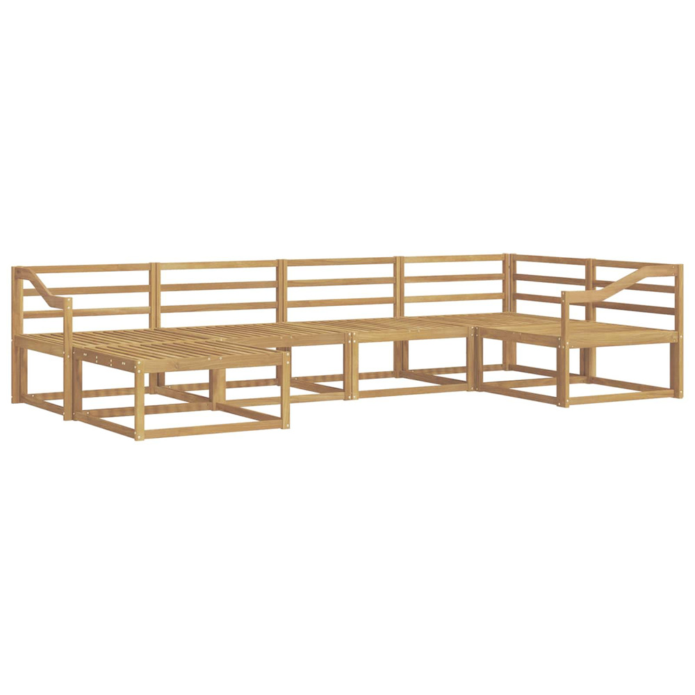 Ensemble de canapés d'extérieur 6 pcs blanc 325 x 166,5 x 73 cm