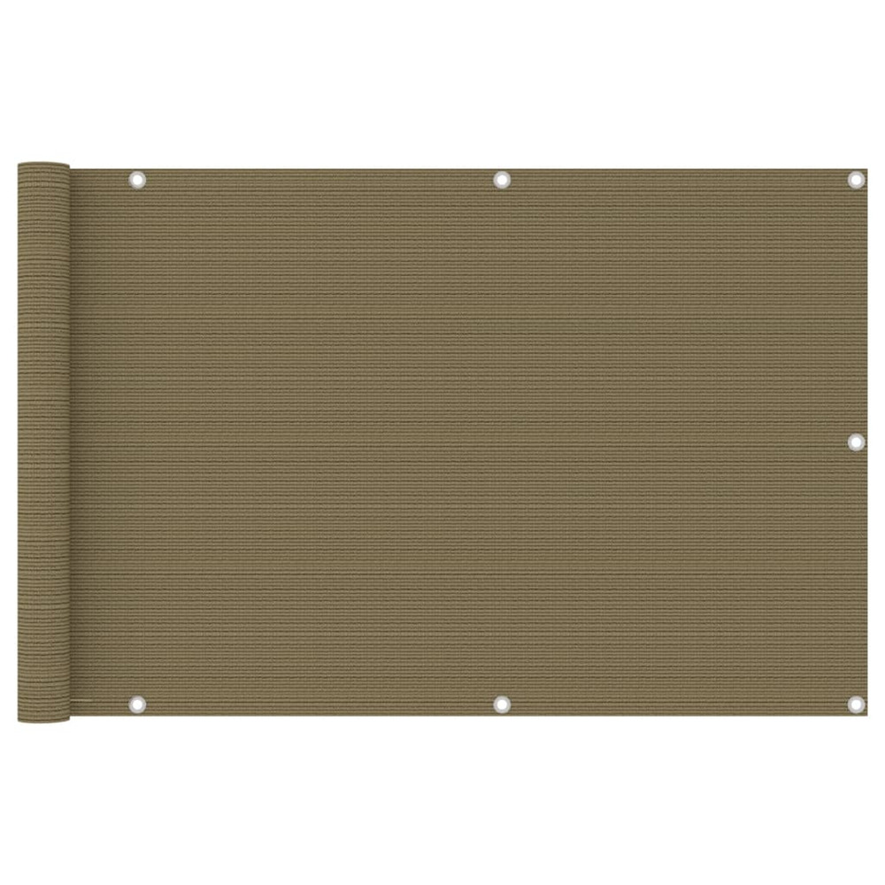 Écran de balcon taupe 90x500 cm pehd