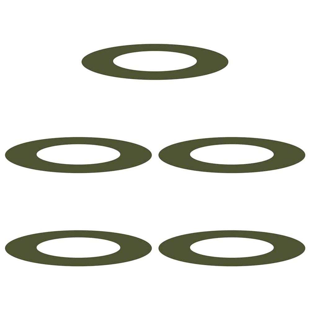 Adapté pour anneaux d'arbre plats 5 pcs vert olive ø40 / 70 cm
