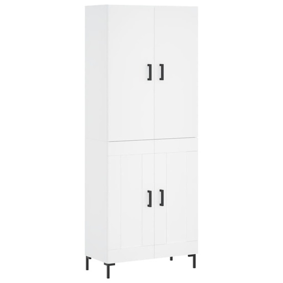 Buffet bahut commode armoire meuble de rangement organisateur cuisine salle de séjour salon haut 69,5 x 34 x 180 cm bois d'in