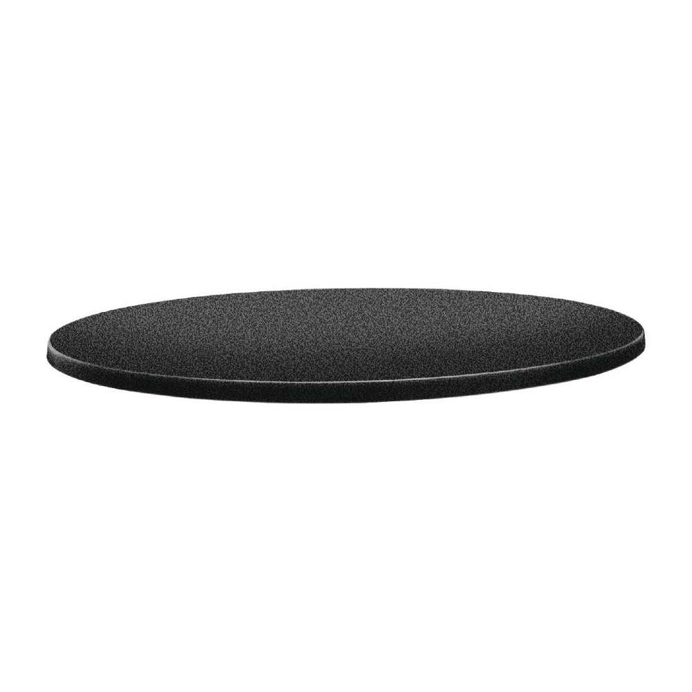 Plateau de table rond anthracite 80cm - topalit