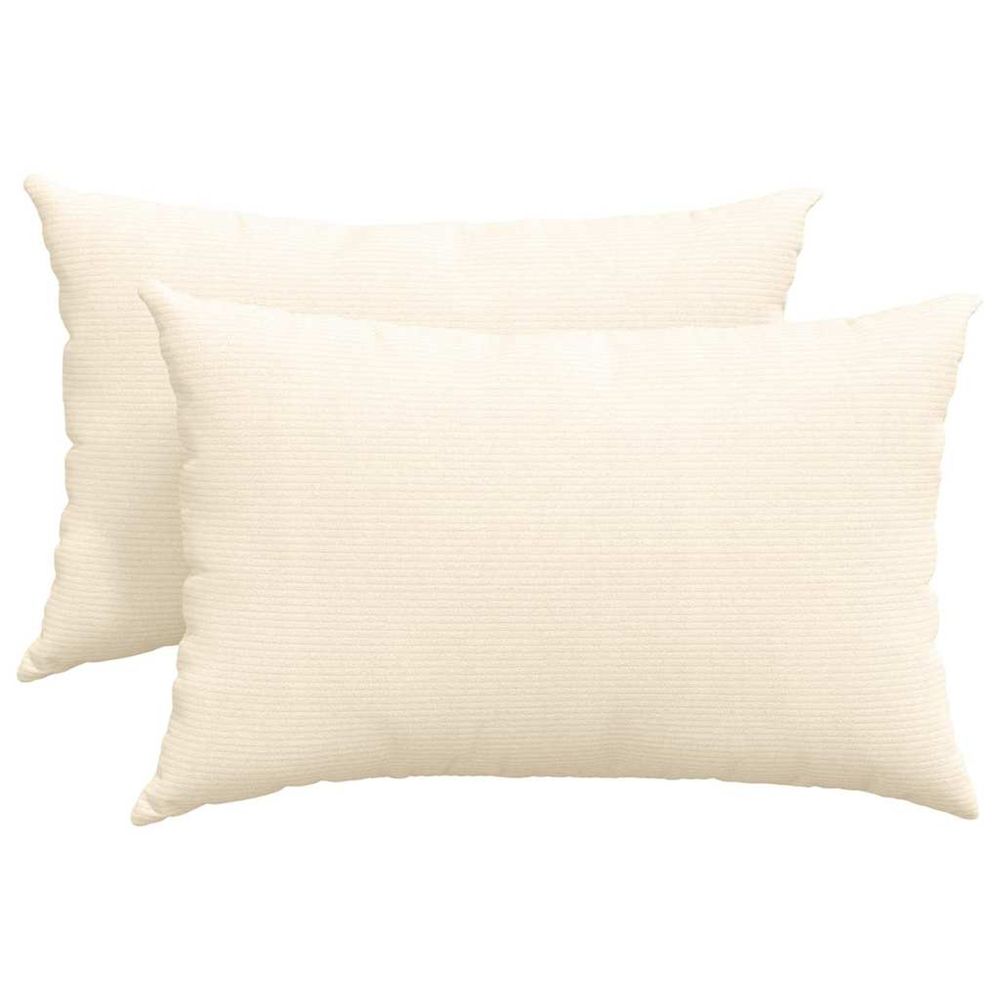Coussins de canapé 2 pcs crème 60 x 40 cm